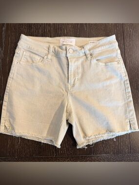 Dear John Julian Short Sz 25 Light Khaki Tan Denim Cutoff Raw Hem